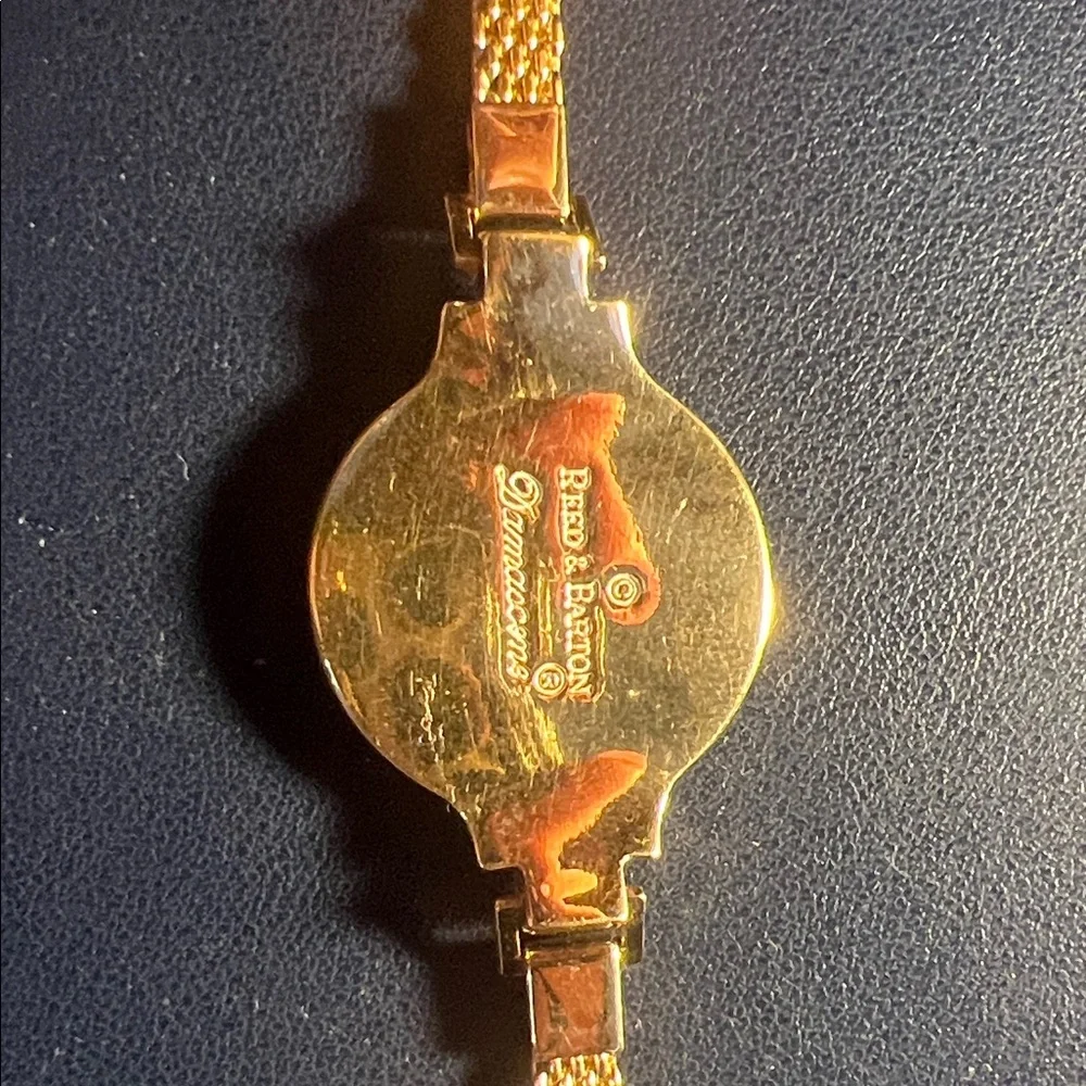 Reed & Barton Gold bracelet with Sunburst Dial - Picture 2 of 5